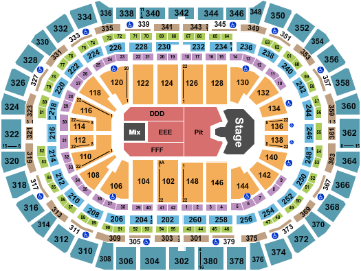 Ball Arena Pepsi Center Seating Chart