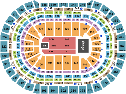 Ball Arena Pepsi Center Seating Chart