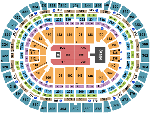 Ball Arena Pepsi Center Seating Chart